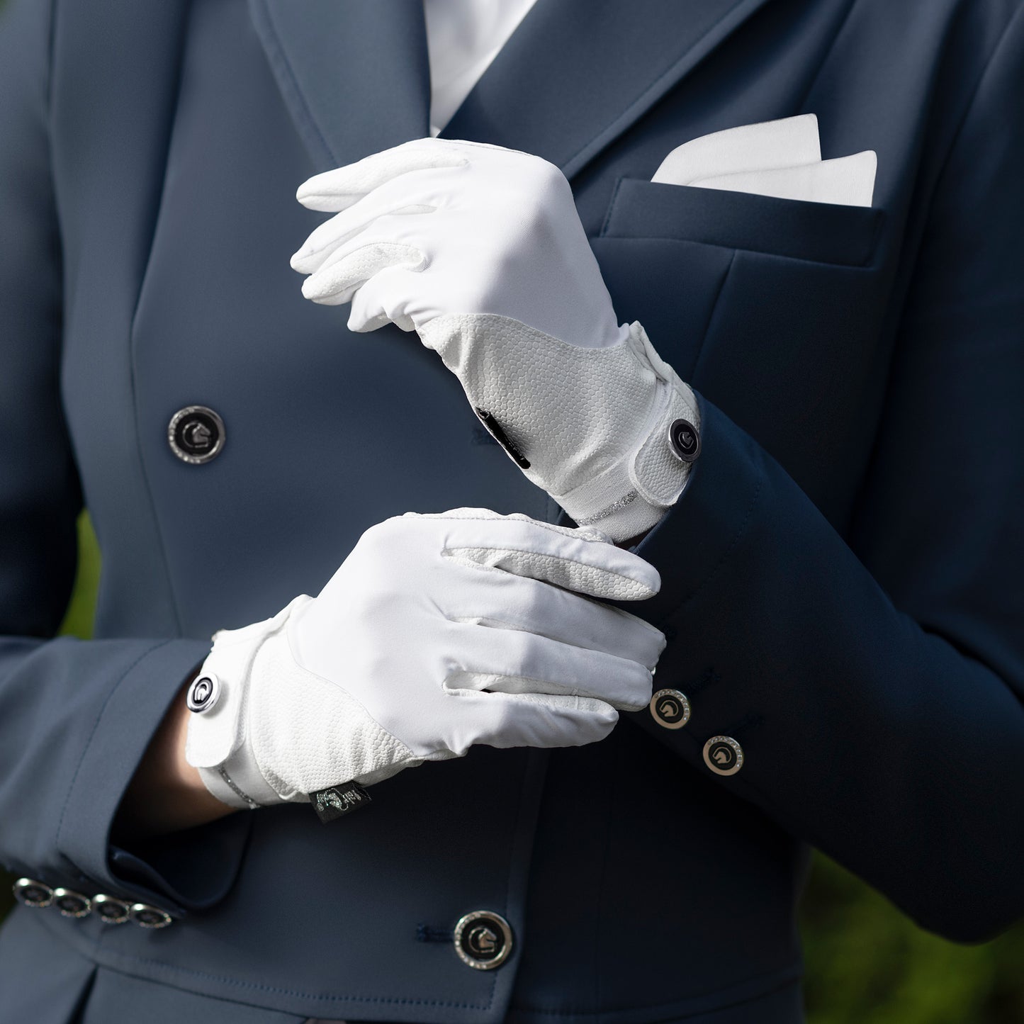 Fairplay Revel Riding Gloves-Competition White
