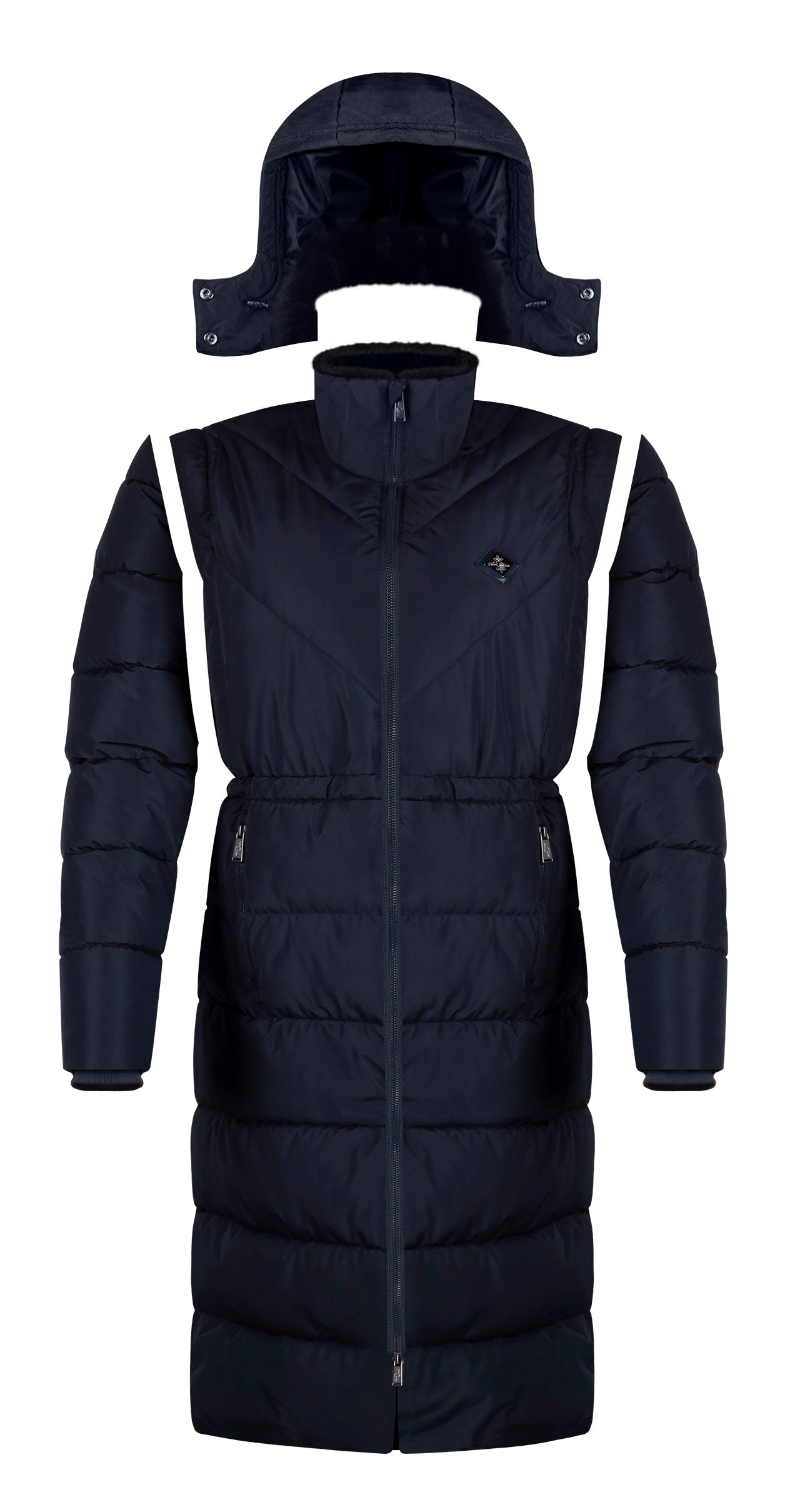 FairPlay Sia long padded coat detachable sleeves