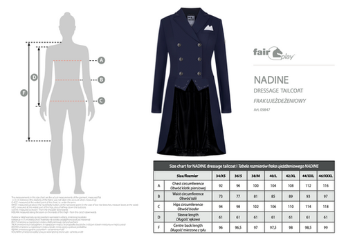 Fairplay Dressage tailcoat FP NADINE-BLACK