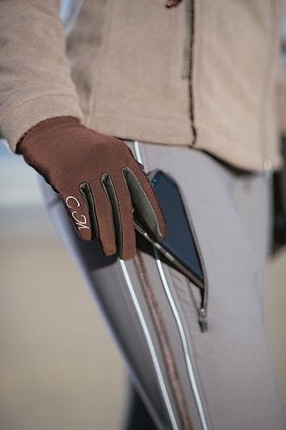 HKM Lauria Garelli Breeches -Velluto Stripe EVA- silicone seat