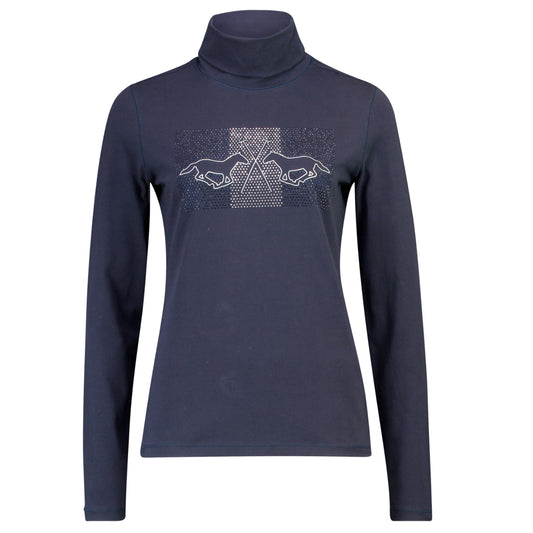 HV Polo Cecile-Long sleeve top-Navy