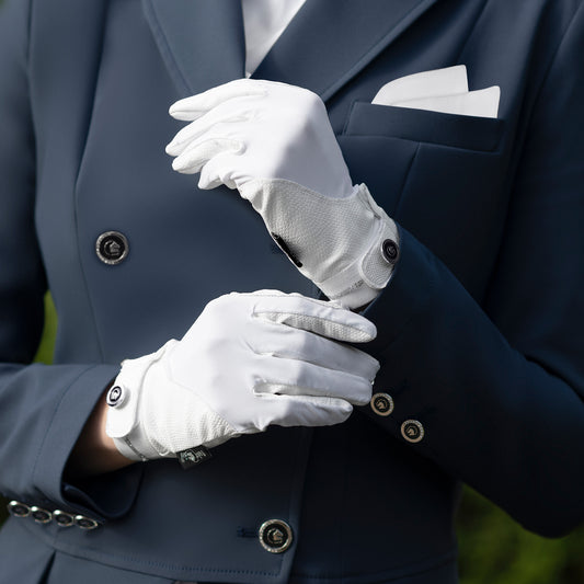 Fairplay Revel Riding Gloves-Competition White