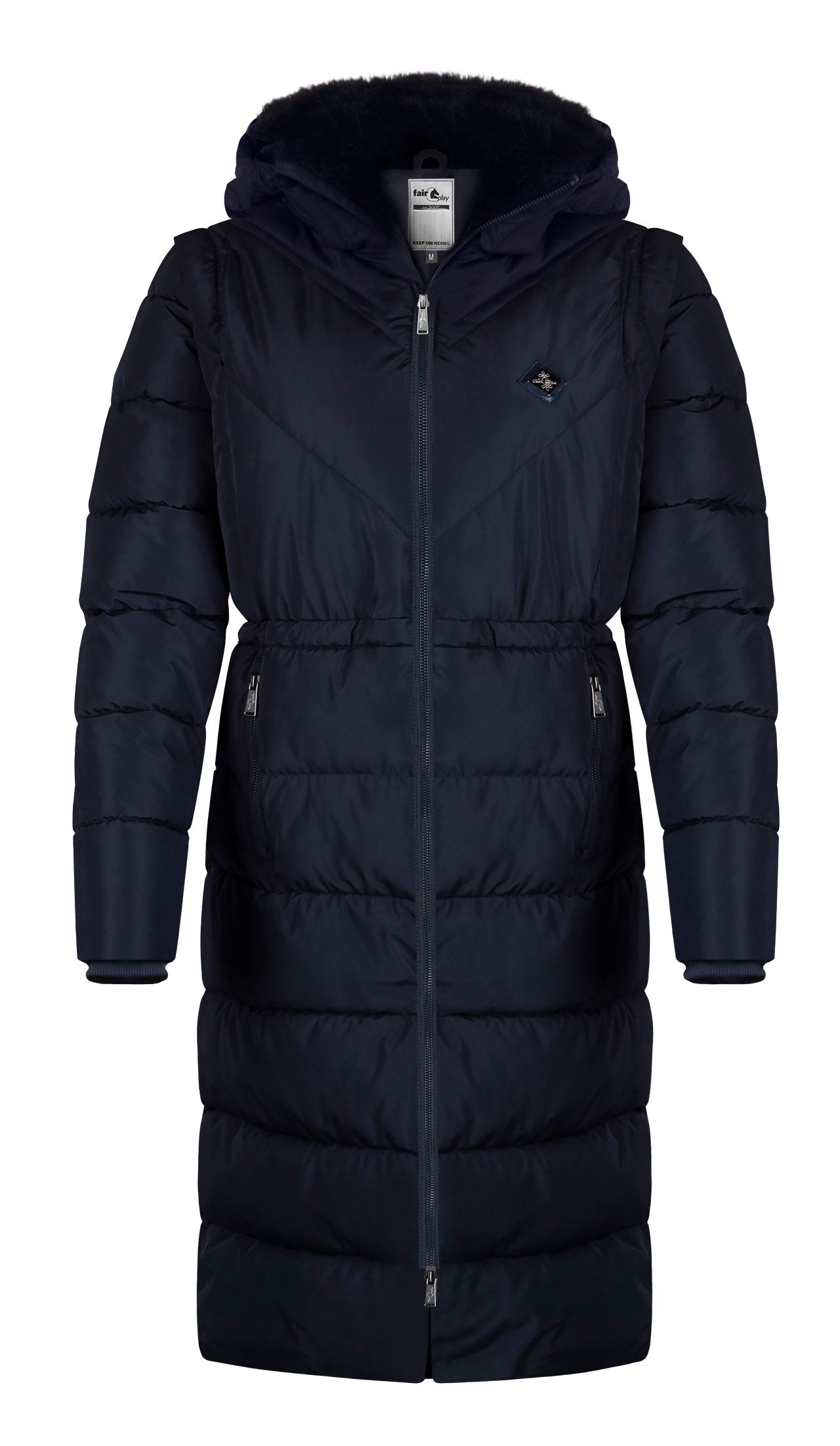 FairPlay Sia long padded coat detachable sleeves