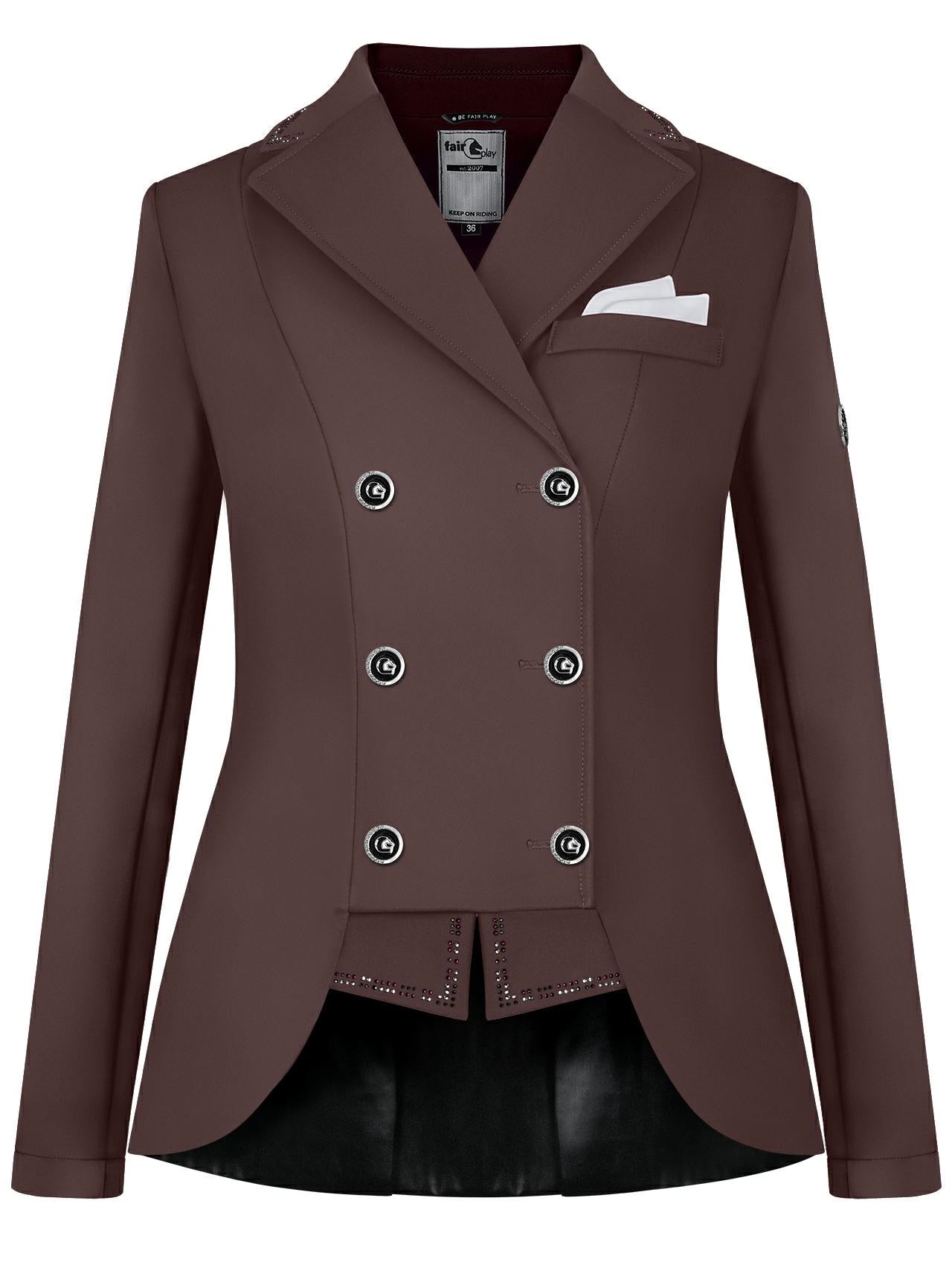 Fairplay Reiko Dressage Short Tails Jacket-Rose Brown