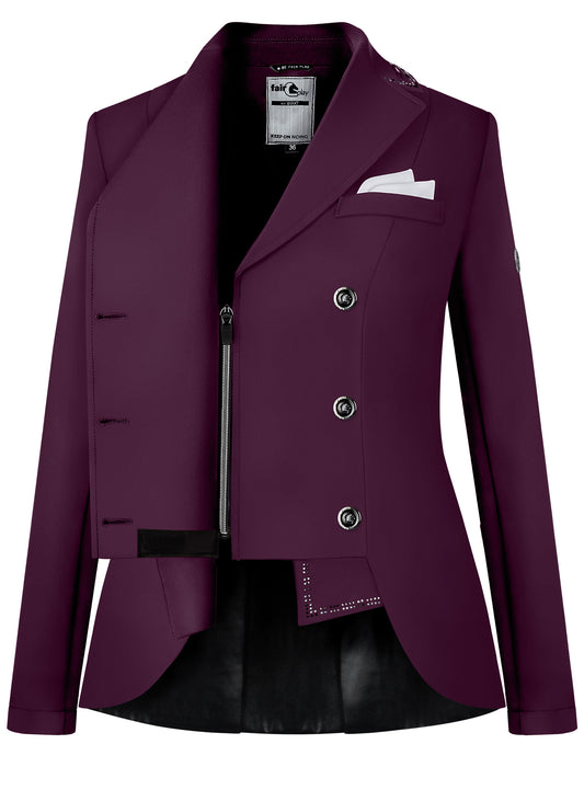 Fairplay Reiko Short Tails Competition Jacket-Royal Berry