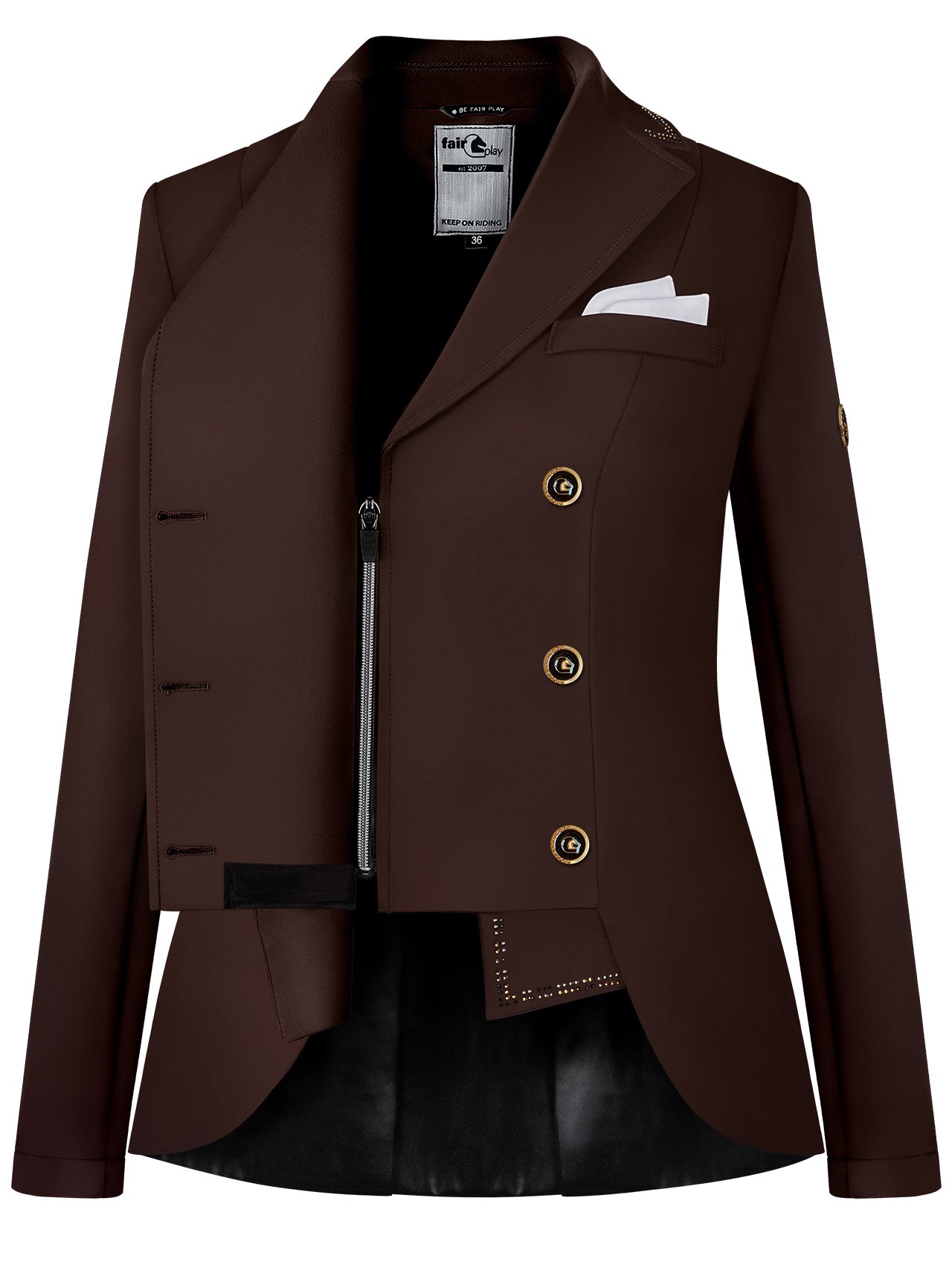 Fairplay Reiko Short Tails Competition Jacket-Brown