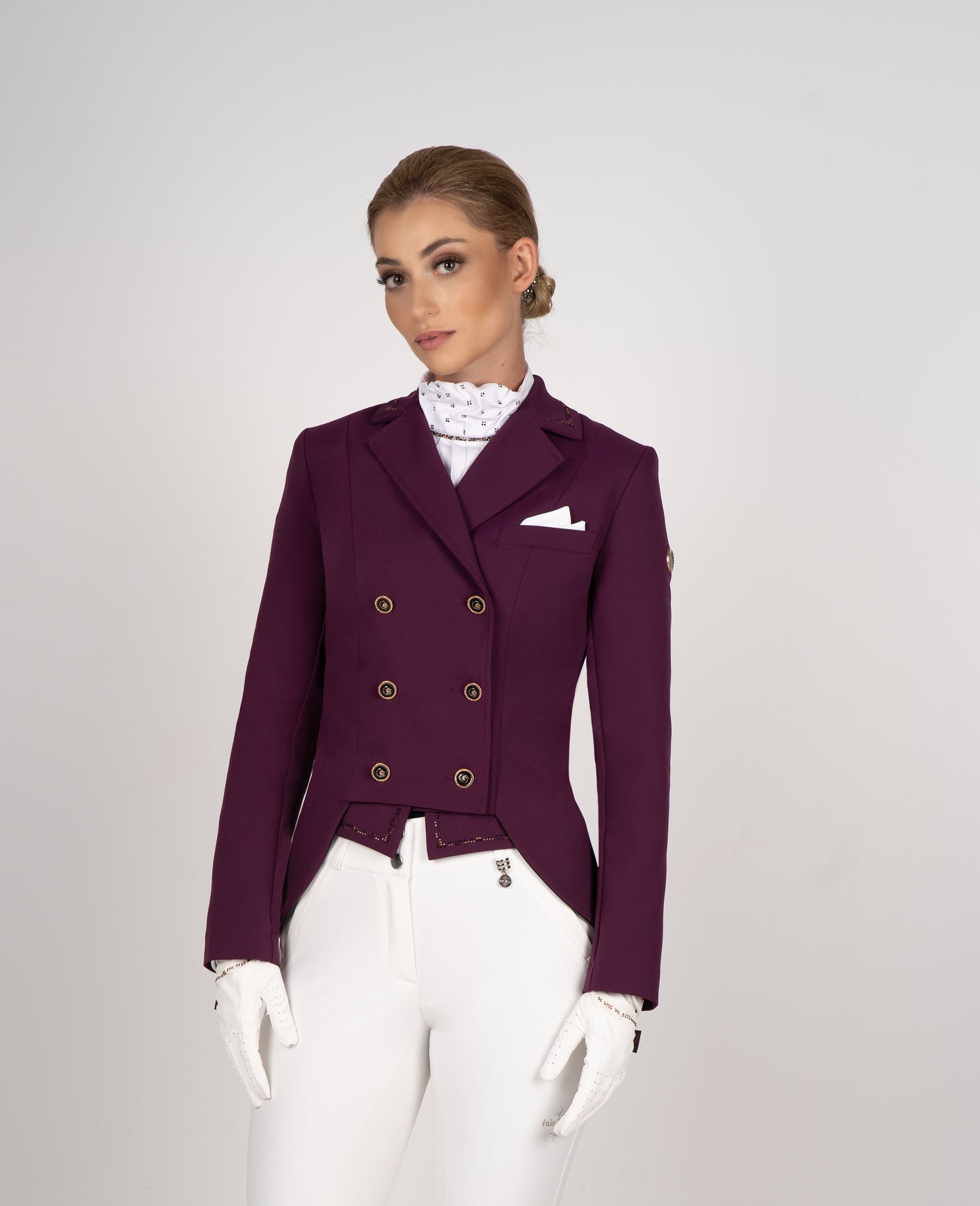 Fairplay Reiko Short Tails Competition Jacket-Royal Berry