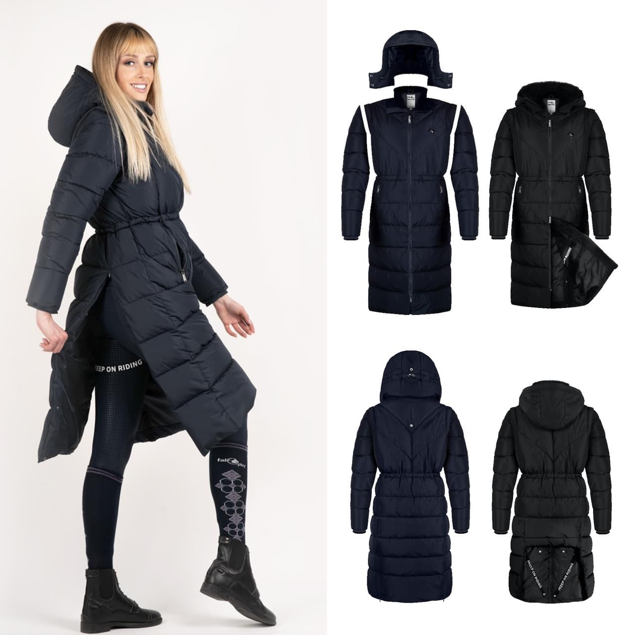FairPlay Sia long padded coat detachable sleeves