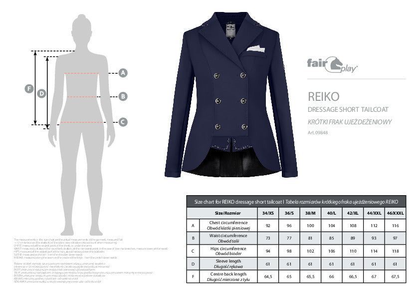 Fairplay Reiko Short Tails Competition Jacket-Royal Berry