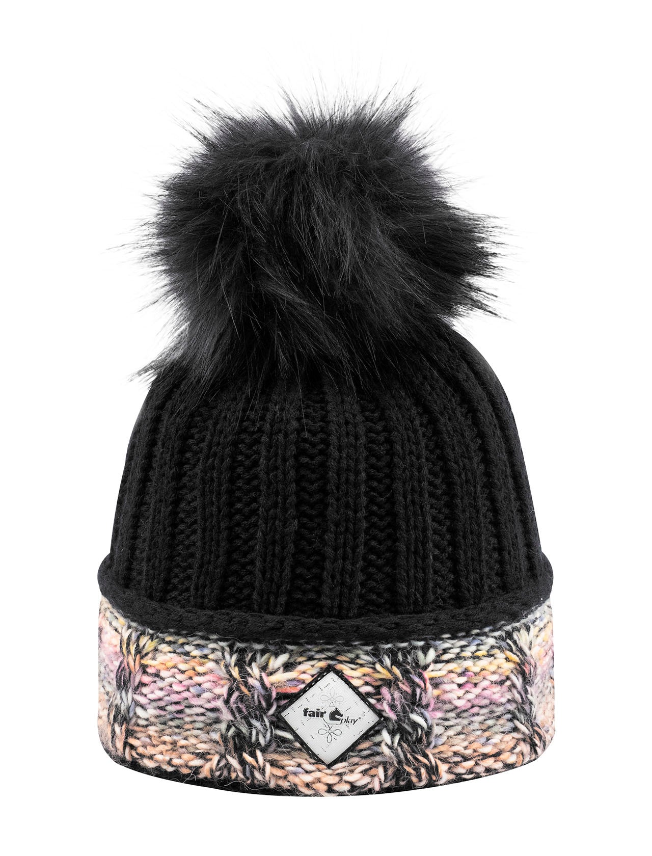 Fairplay Eida Pom Pom Hat- Black