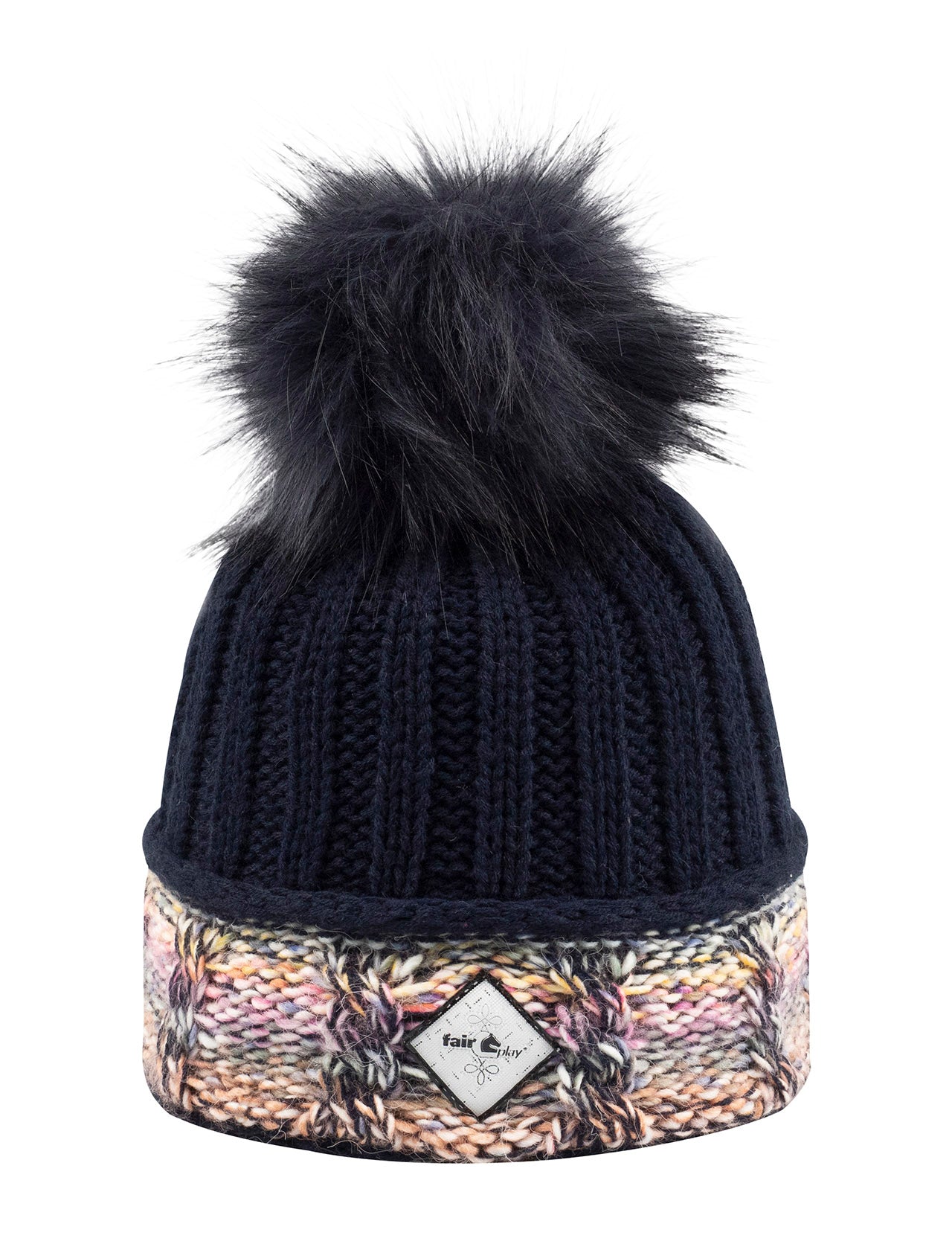 Fairplay Eida Pom Pom Hat- Navy