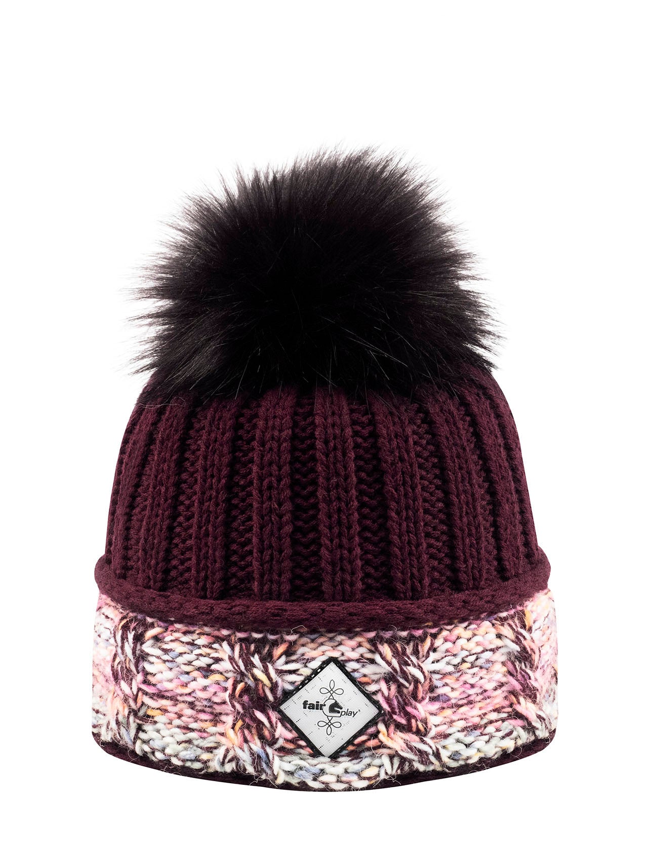 Fairplay Eida Pom Pom Hat- Plum