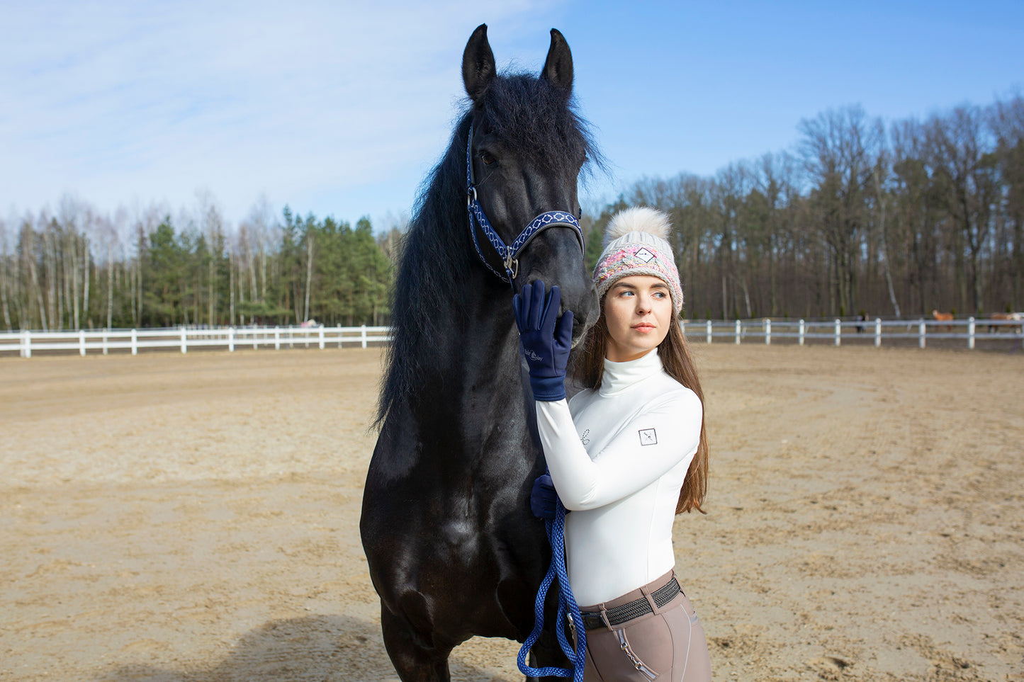 Fairplay Eida Pom Pom Hat- Navy