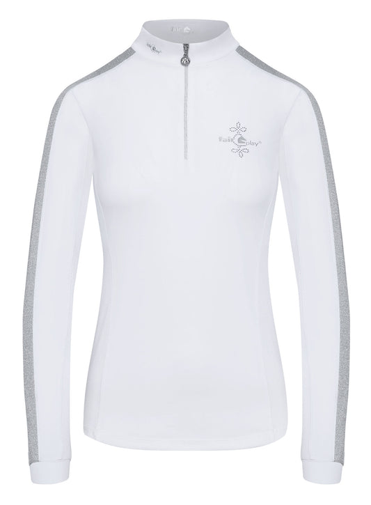 Fairplay Cara Competition shirt long sleeve white