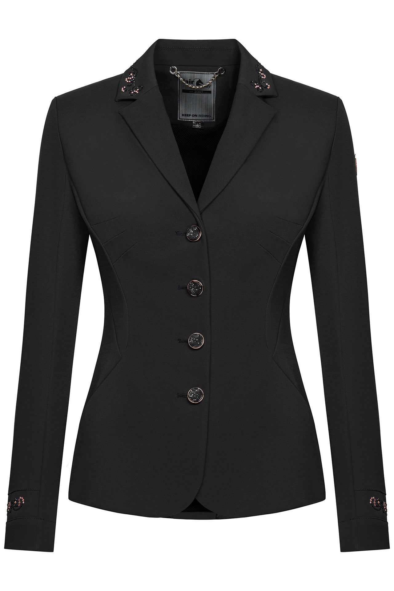 Fairplay Taylor Chic Competition Jacket - Rose Gold Diamante Detail