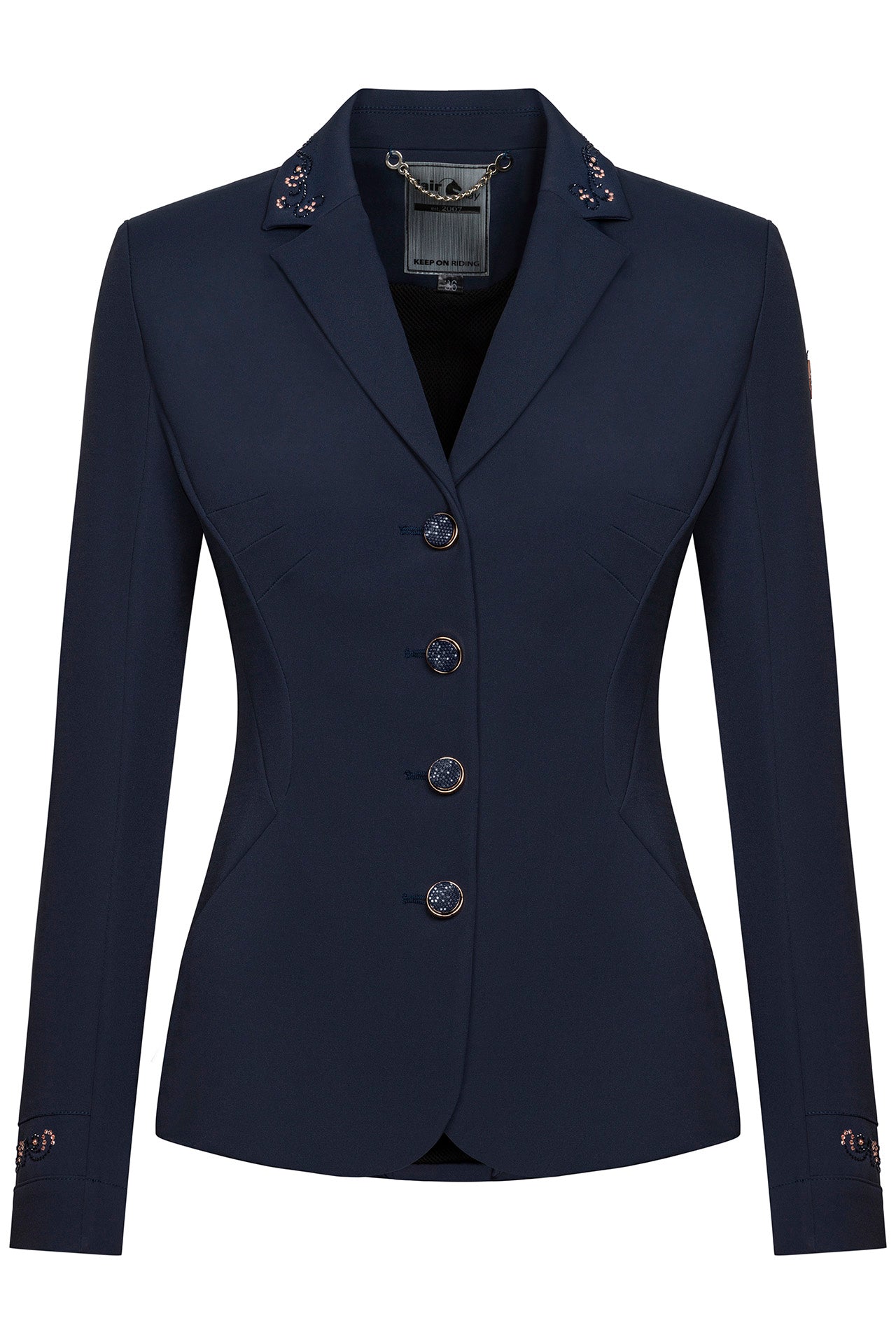 Fairplay Taylor Chic Competition Jacket - Rose Gold Diamante Detail