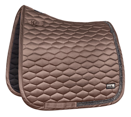 Fairplay Hexagon Arrow Dressage Cut Saddle Pad  New taupe grey