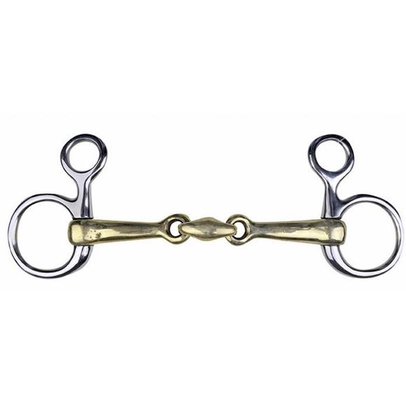 HKM Hanging cheek argentan/lozenge/snaffle  bit 16mm