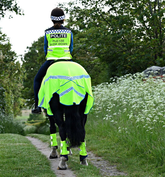 POLITE Hi Viz Ride on Horse Sheet.