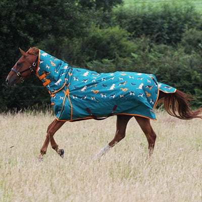 Gallop Combo/fixed neck 200gm Turnout rug -  the dogs print